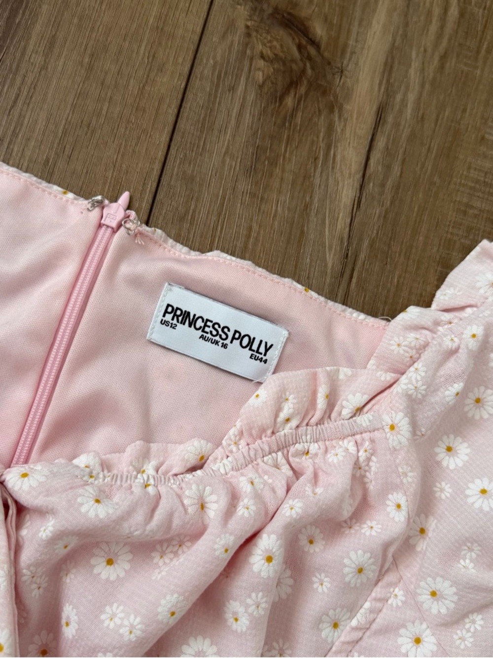 Princess Polly light pink floral Back To Paris Mini Dress - Picture 6 of 6